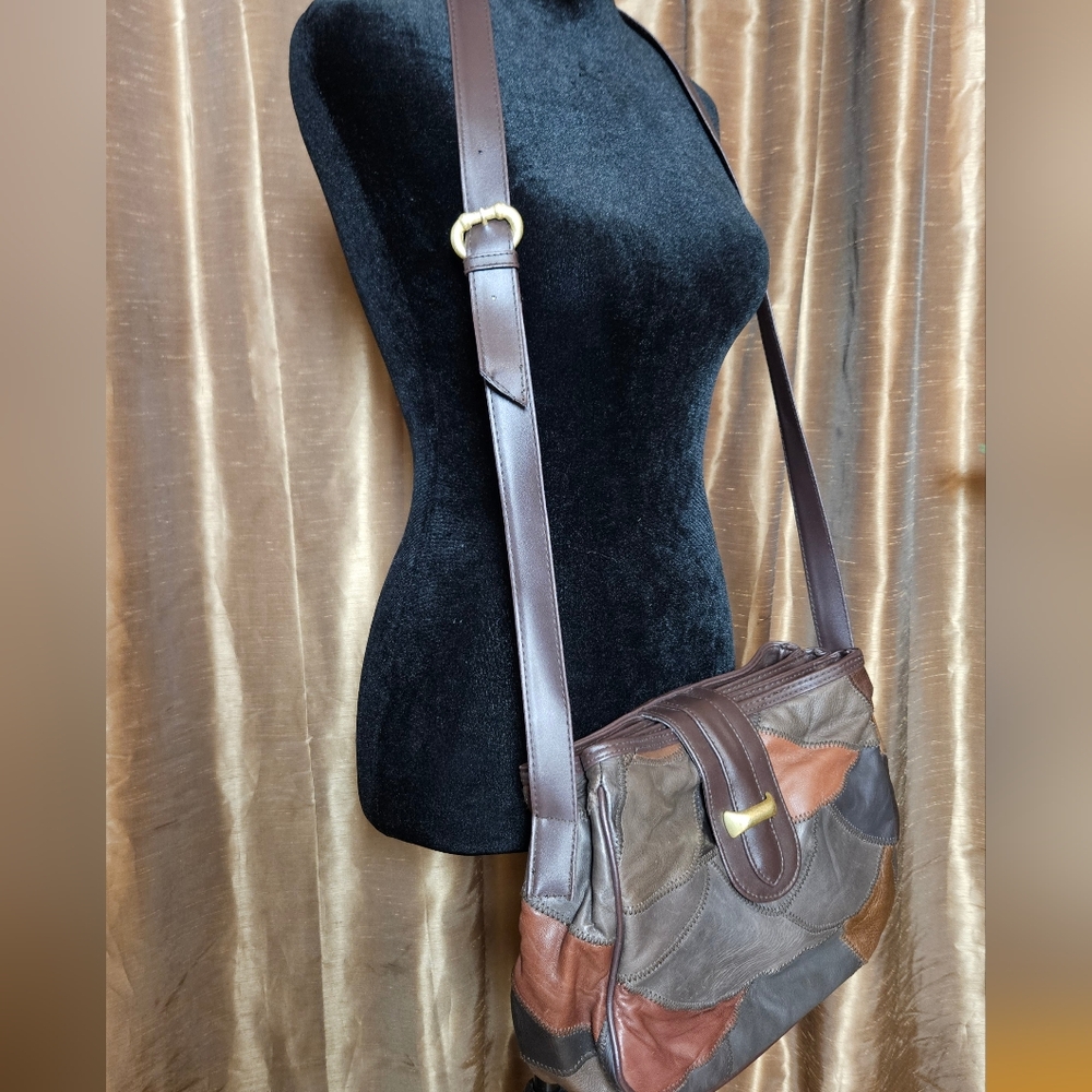 Patchwork Leather Bag Vintage - image 6